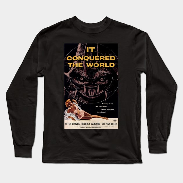 Classic Sci-Fi Movie Poster - It Conquered the World Long Sleeve T-Shirt by Starbase79